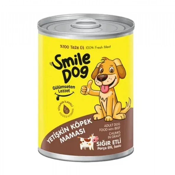 SMILE KON.400GR YETISKIN KOPEK SIGIR ETLI MAMA ürün görseli 1