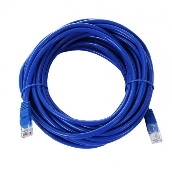 Cat6 RJ45 internet ağ bağlantı kablosu rj45 ethernet kablosu mavi 10m ürün görseli 1
