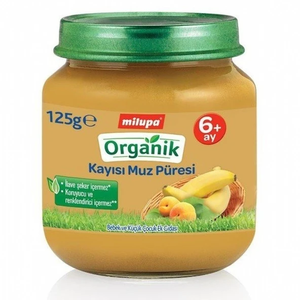 MILUPA 125GR ORGANIK KAYISI-MUZ 1016 ürün görseli 1