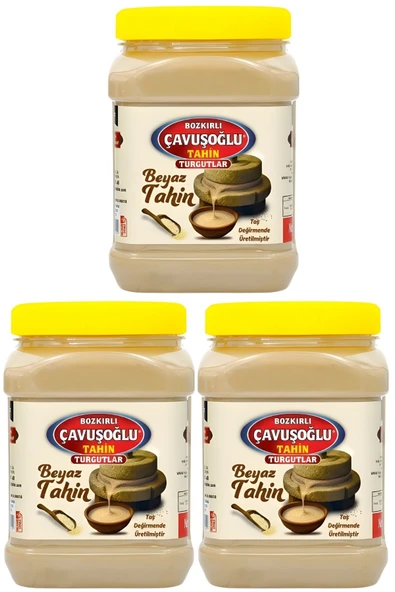 Az Kavrulmuş Beyaz Tahin Bozkır Tahini 930g X 3 ürün görseli 1