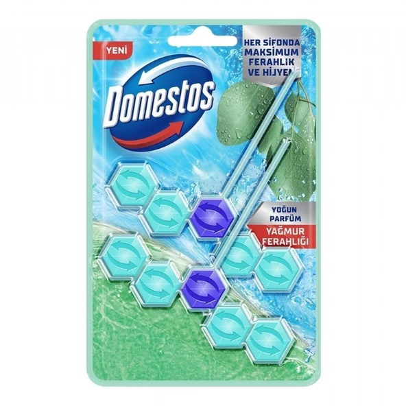 DOMESTOS WC BLOK 5'LI DUOPACK YAGMUR FERH. 100GR 9075 ürün görseli 1