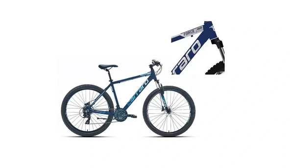 CARRARO FORCE 920 ERKEK DAĞ BİSİKLETİ 520H HD 29 JANT 21 VİTES METALİK MAVİ GÜMÜŞ ürün görseli 1