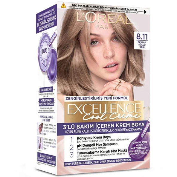 LOREAL EXC.KREM  COOL EKST.KULLU SARI 8/11 ürün görseli 1