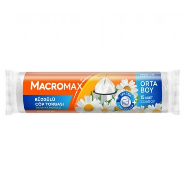 MACROMAX COP TORBASI BUZG.15'LI ORTA PAPATYA ürün görseli 1