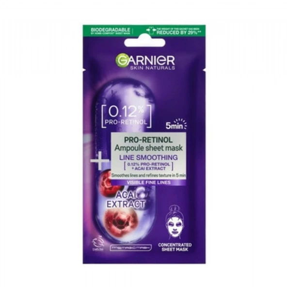 GARNIER  KAGIT MASKE AMPUL PRORETINOL ACAI OZU 9700 ürün görseli 1