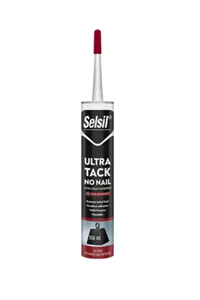 Güçlü (350 KG' A KADAR AĞILIK TAŞIR) Ve Hızlı Kuruyan Ultra Tack Beyaz Silikon 290 ml ürün görseli 1