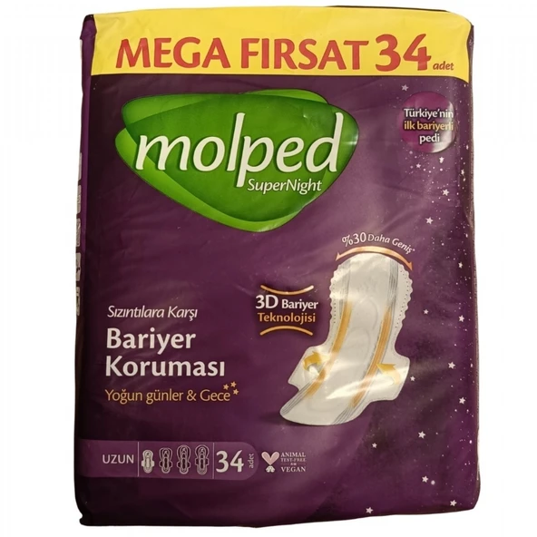 MOLPED SUPERNIGHT MEGA EKO UZUN 34'LU ürün görseli 1