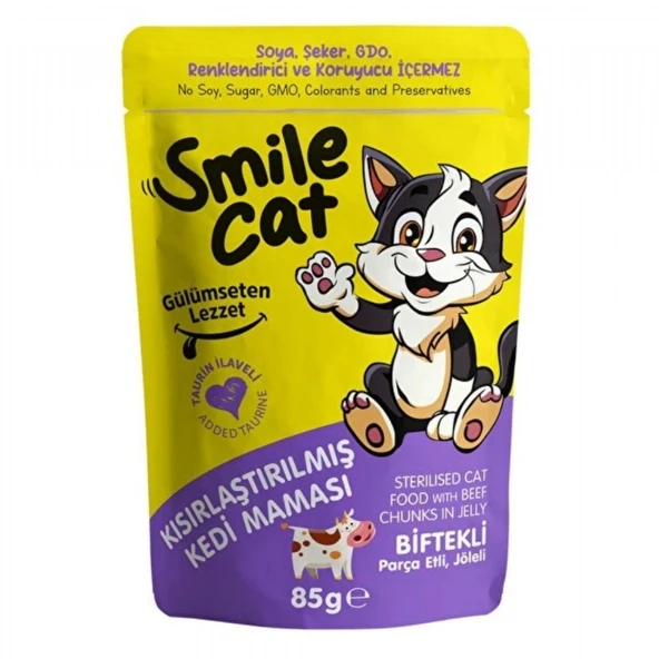 SMILE POUCH 85GR KISIR KEDI BIFTEKLI ürün görseli 1