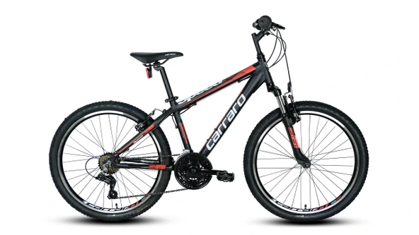 CARRARO SPEED 240 ERKEK DAĞ BİSİKLETİ 360H V 24 JANT 21 VİTES MAT SİYAH KIRMIZI KOYU KIRMIZI ürün görseli 1