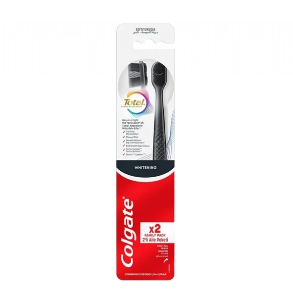 COLGATE DF TOTAL WHITENING 1+1 SIYAH YUMUSAK 7953 ürün görseli 1