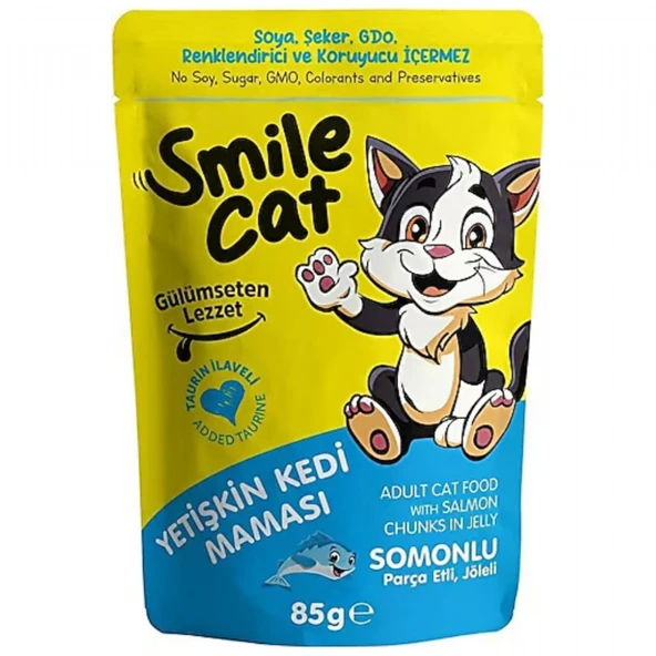 SMILE POUCH 85GR KEDI SOMONLU ürün görseli 1