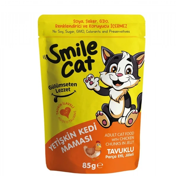 SMILE POUCH 85GR KEDI TAVUKLU ürün görseli 1