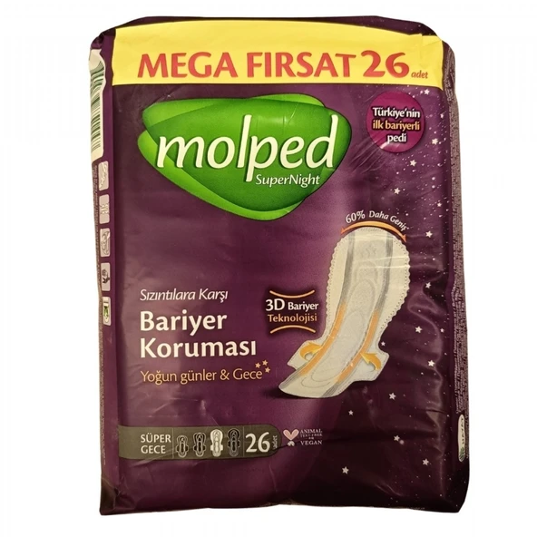 MOLPED SUPERNIGHT MEGA EKO S.GECE 26'LI ürün görseli 1
