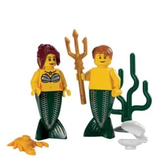Lego Minifigür Merman and Mermaid pi140a/pi139 ürün görseli 1