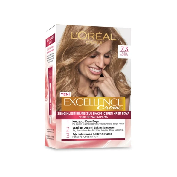 LOREAL EXC.KREM ALTIN KUMRAL 7/3 ürün görseli 1