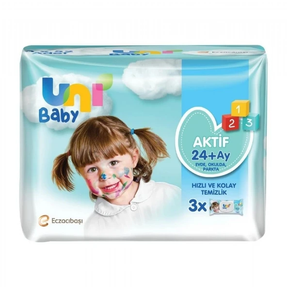 UNI BABY  3X52'LI ISLAK HAVLU AKTIF 4250 ürün görseli 1