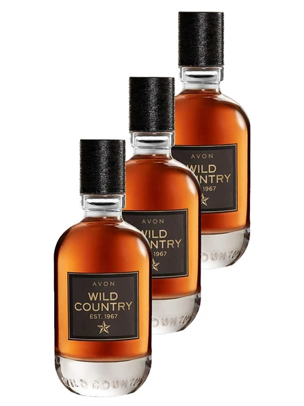 AVON WILD COUNTRY ERKEK parfüm 75 ml  edt üçlü set ürün görseli 1