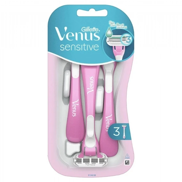 GILLETTE VENUS SENSITIVE 3'LU POSET 8604 ürün görseli 1