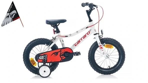 CARRARO RED EAGLE ERKEK ÇOCUK BİSİKLETİ 230H V 14 JANT BEYAZ KIRMIZI ürün görseli 1