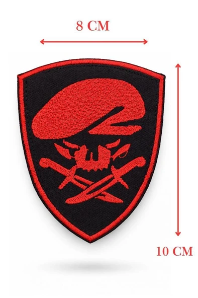 Single Sword Nakış Patch - Büyük Boy Bere-Bıçak Peç - Resim 5