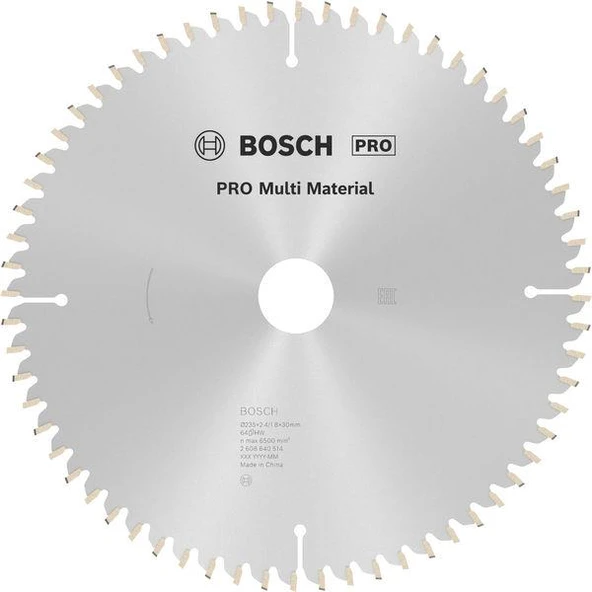 DAİRE TESTERE - MULTİMATERİAL 235*30/25 MM 64 DİŞ - Resim 2