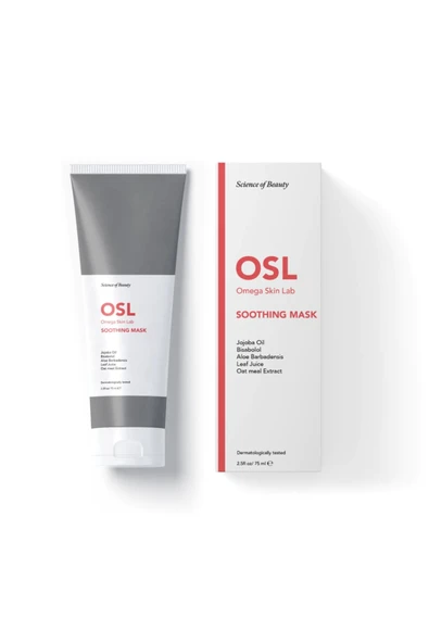 OSL Omega Skin Lab Osl Soothing Care Mask 75ml, Face Mask With Oat Extract, Leaf Juice And Jojoba Oil, Moisturising, So ürün görseli 1