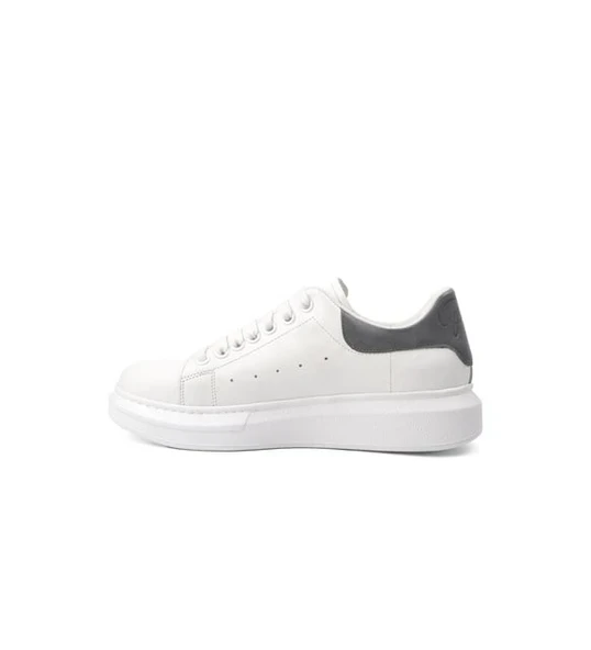Alexander Premium Beyaz-Gri Hakiki Deri Sneaker ürün görseli 1