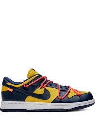 Nike Dunk Low Off-White University Gold Midnight Navy - Resim 4