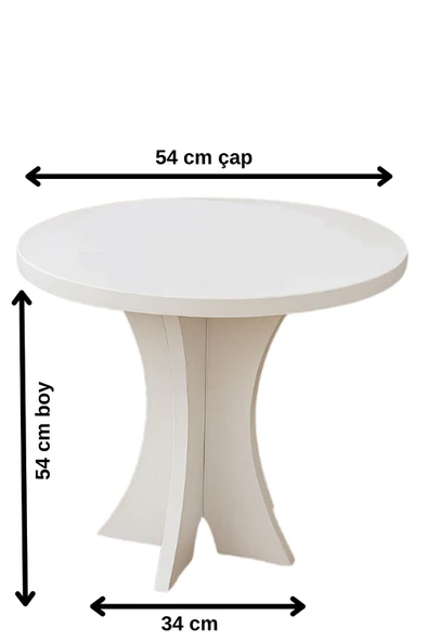 Fiskos Yuvarlak Sehpa MDF - Resim 4