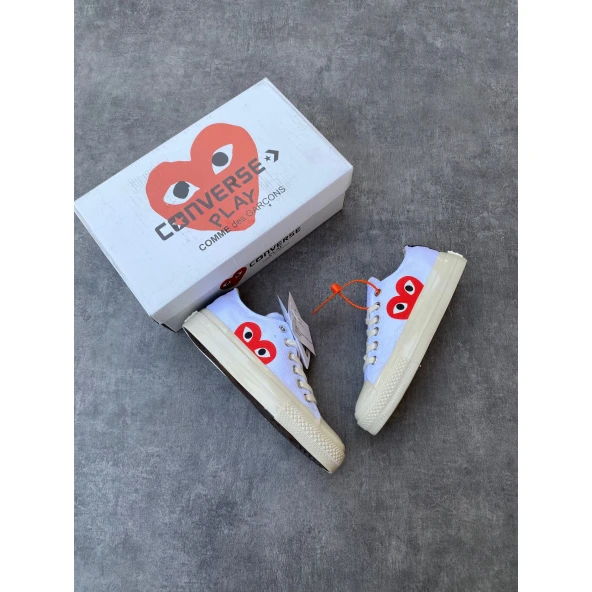 COMME DES GARÇONS PLAY X CONVERSE LOW - Resim 2