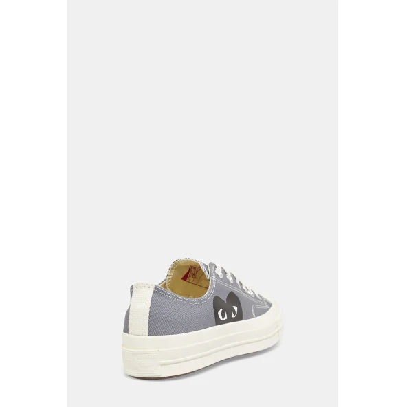 Gri Comme Des Garcons Play Kısa Kalpli Converse - Resim 2