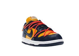 Nike Dunk Low Off-White University Gold Midnight Navy - Resim 5
