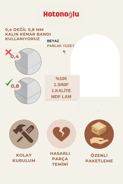 Çamaşır makınası Üst Dolabı MDF - Resim 3