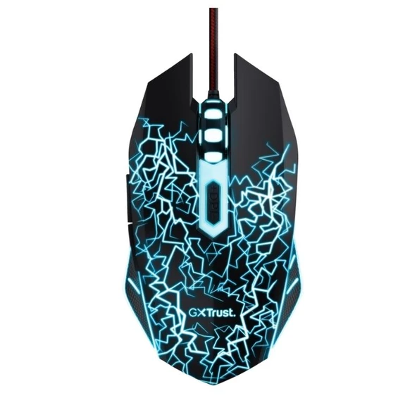 Trust 24752 Basic Gaming Mouse + Mousepad, RGB, Siyah - Resim 2