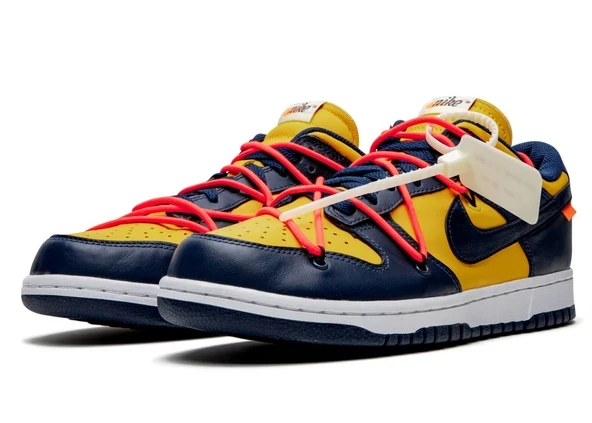 Nike Dunk Low Off-White University Gold Midnight Navy - Resim 2