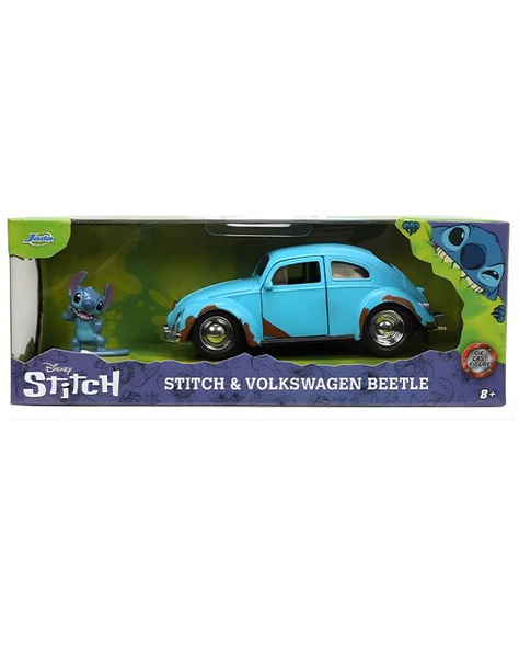 Disney Stitch ve Volkswagen Beetle 1:32 Die Cast Araç ve Figür 33251 ürün görseli 1
