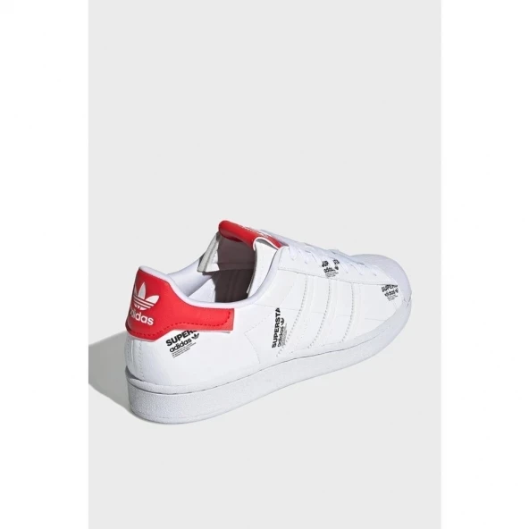 adidas Superstar 'White Vivid Red' GV7672 - Resim 2