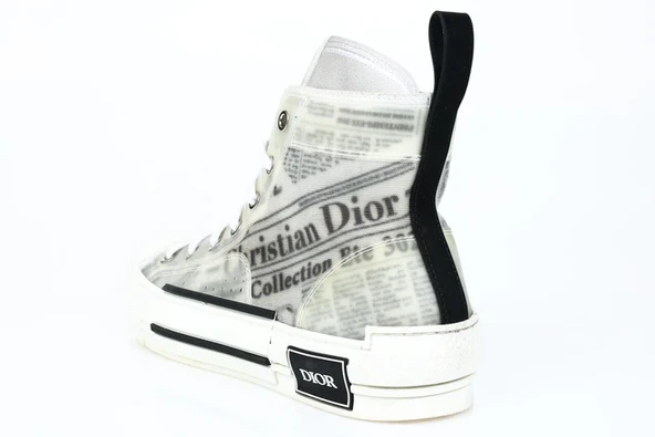 Dior 288689 B23 High Top Daniel Arsham Newspaper size 38 - Resim 4