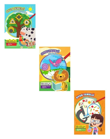 Oyun Temelli Okula Hazırlık Seti 3 Kitap (4+ Yaş) ürün görseli 1