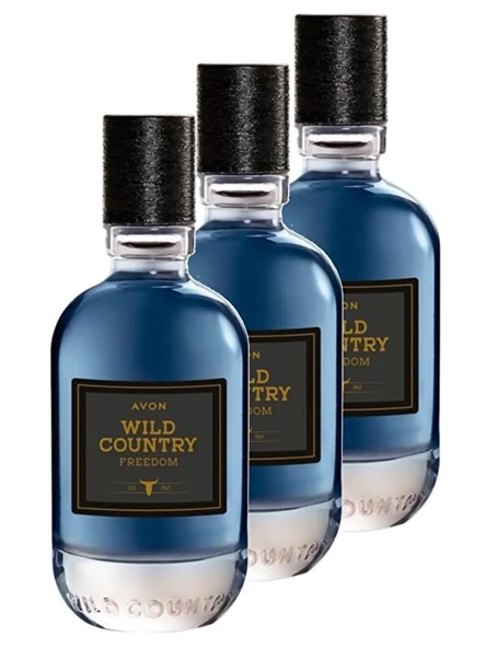 AVON WILD COUNTRY FREEDOM ERKEK PARFUM 75 ML ÜÇLÜ SET ürün görseli 1