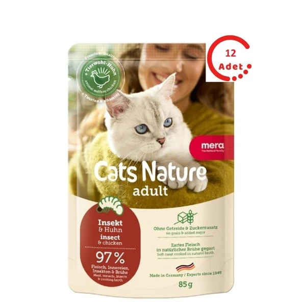 Mera Insect Yetişkin Kedi Yaş Maması 85 Gr x 12 Adet ürün görseli 1