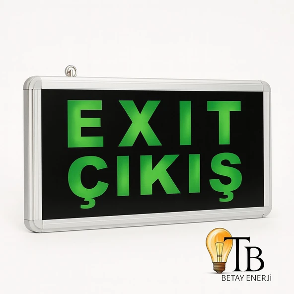 LED Acil Çıkış Işıldak  EXIT ÇIKIŞ Işıklı Tabela Yönsüz Model (Venso) 2 adet ürün görseli 1