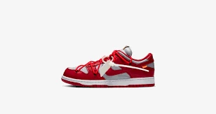Nike Dunk Low Off-White University Red - Resim 5