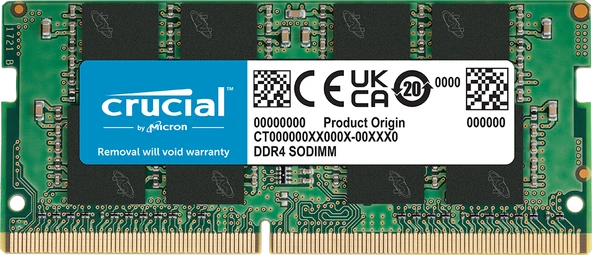 Crucial CT8G4SF 8GB DDR4 2400 MHz SODIMM Notebook Bellek (2EL) ürün görseli 1