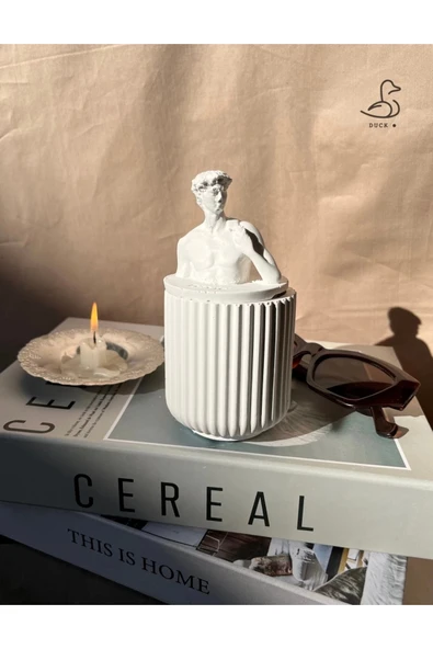 David Heykel Kapaklı Çizgisel Dekoratif Obje ürün görseli 1
