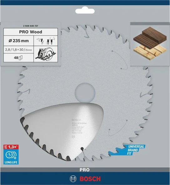 DAİRE TESTERE - OPTİLİNE WOOD 235*30/25 48 DİŞ ürün görseli 1