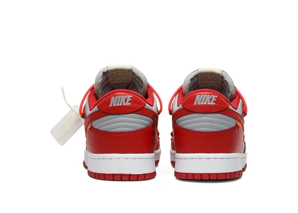 Nike Dunk Low Off-White University Red - Resim 2