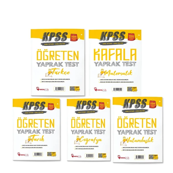 Hoca Kafası KPSS Öğreten Yaprak Test Seti 5 Kitap ürün görseli 1