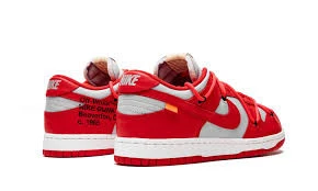Nike Dunk Low Off-White University Red - Resim 4