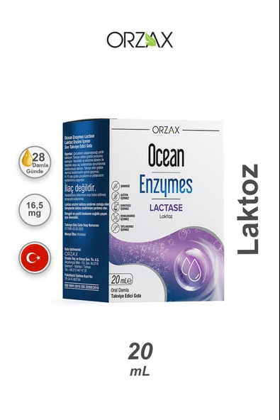 Ocean Enzymes Lactase Damla 20 ml ürün görseli 1
